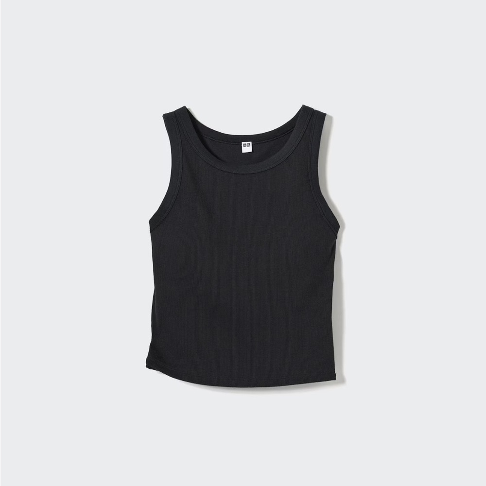 Uniqlo Ribbed Cropped Bra Top M NWT